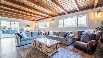 Smart TV, fireplace, video games, printers