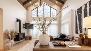 Smart TV, fireplace