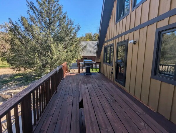 Terrace/patio - A-frame home on Trout Stream (Stoddard)