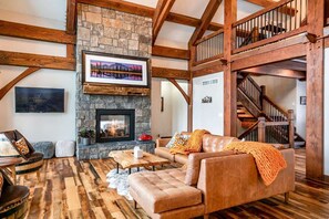 TV, fireplace, offices