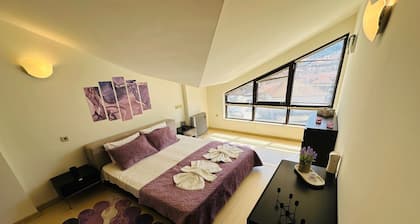 Central Art Apartment in Bansko with Mountain View