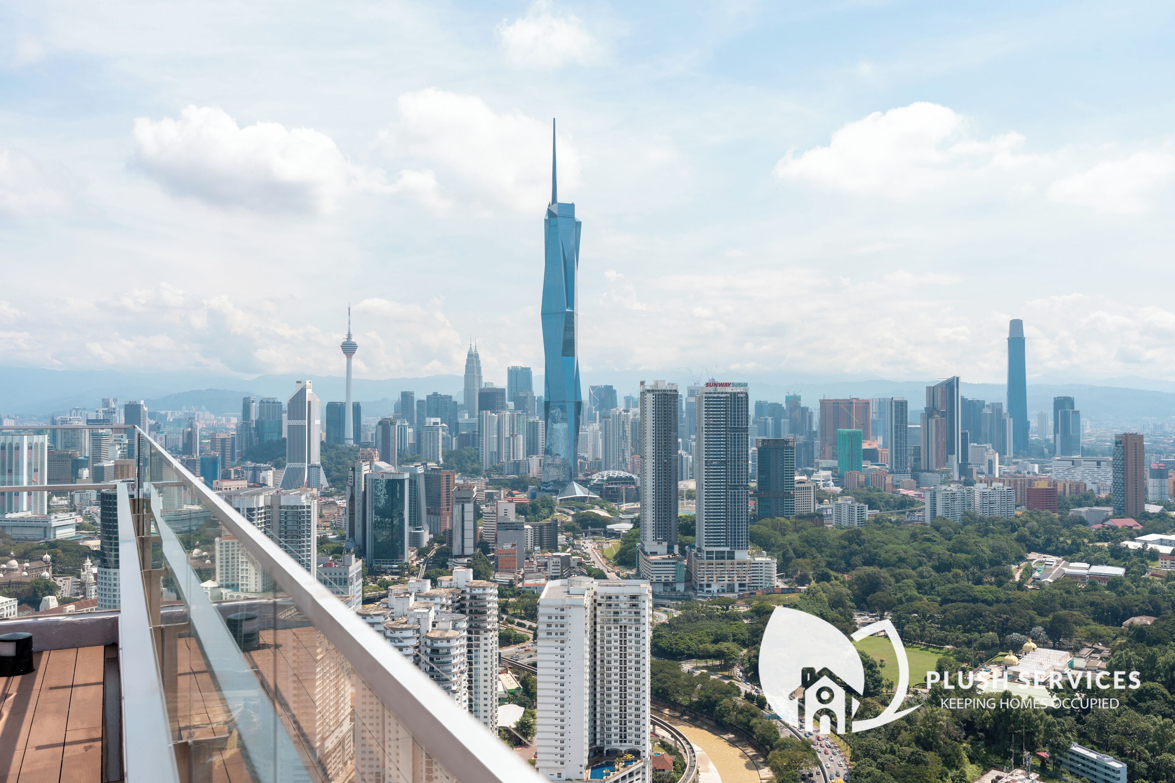 Byutsikt fra overnattingsstedet