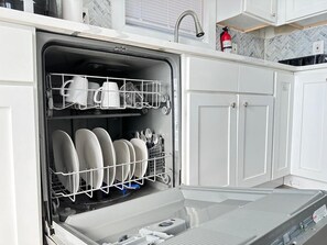 Microwave, oven, stovetop, dishwasher