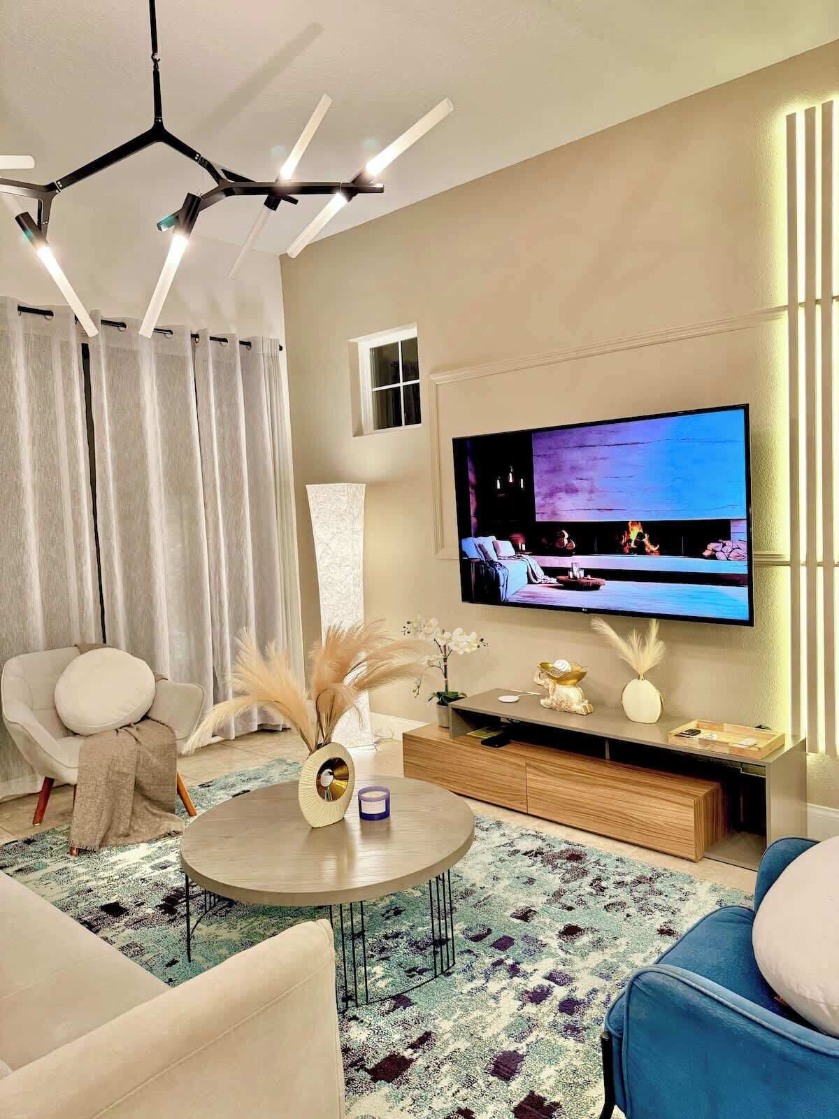Tv, tv-spel, böcker och en stereo