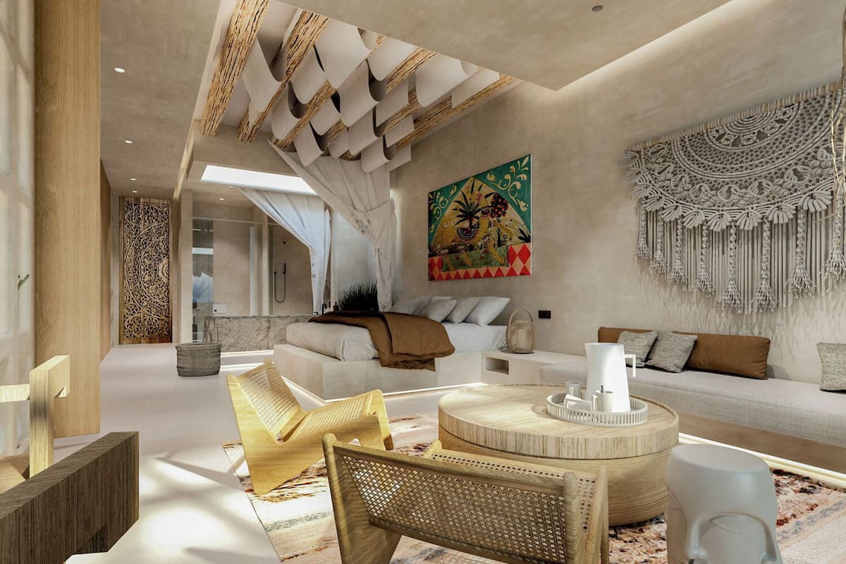 Luxe suite, uitzicht op zee | 1 slaapkamer, een bureau, een laptopwerkplek, gratis wifi