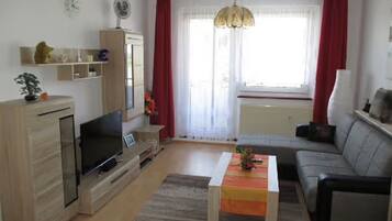 Fernseher, DVD-Player, Stereoanlage