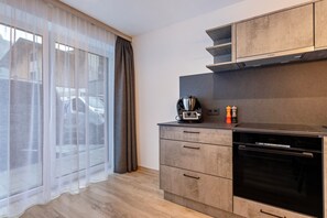 Fridge, oven, stovetop, dishwasher - Apartment "Grauzone Grossarl App. Nr. 1 Cozy" with Mountain View and Wi-Fi (Großarl)