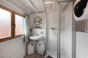 Shower, hair dryer