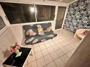 Télévision, lecteur de DVD, livres