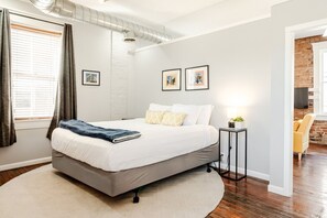 1 غرفة نوم ومكتب ومكواة/لوح كي وواي فاي