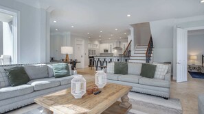 TV, fireplace, offices