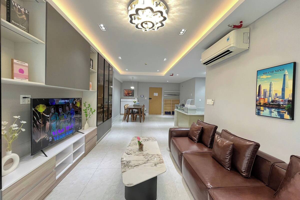 Appartement Panoramique, 3 chambres | Coin séjour | TV connectée de 75 cm avec chaînes numériques, Netflix