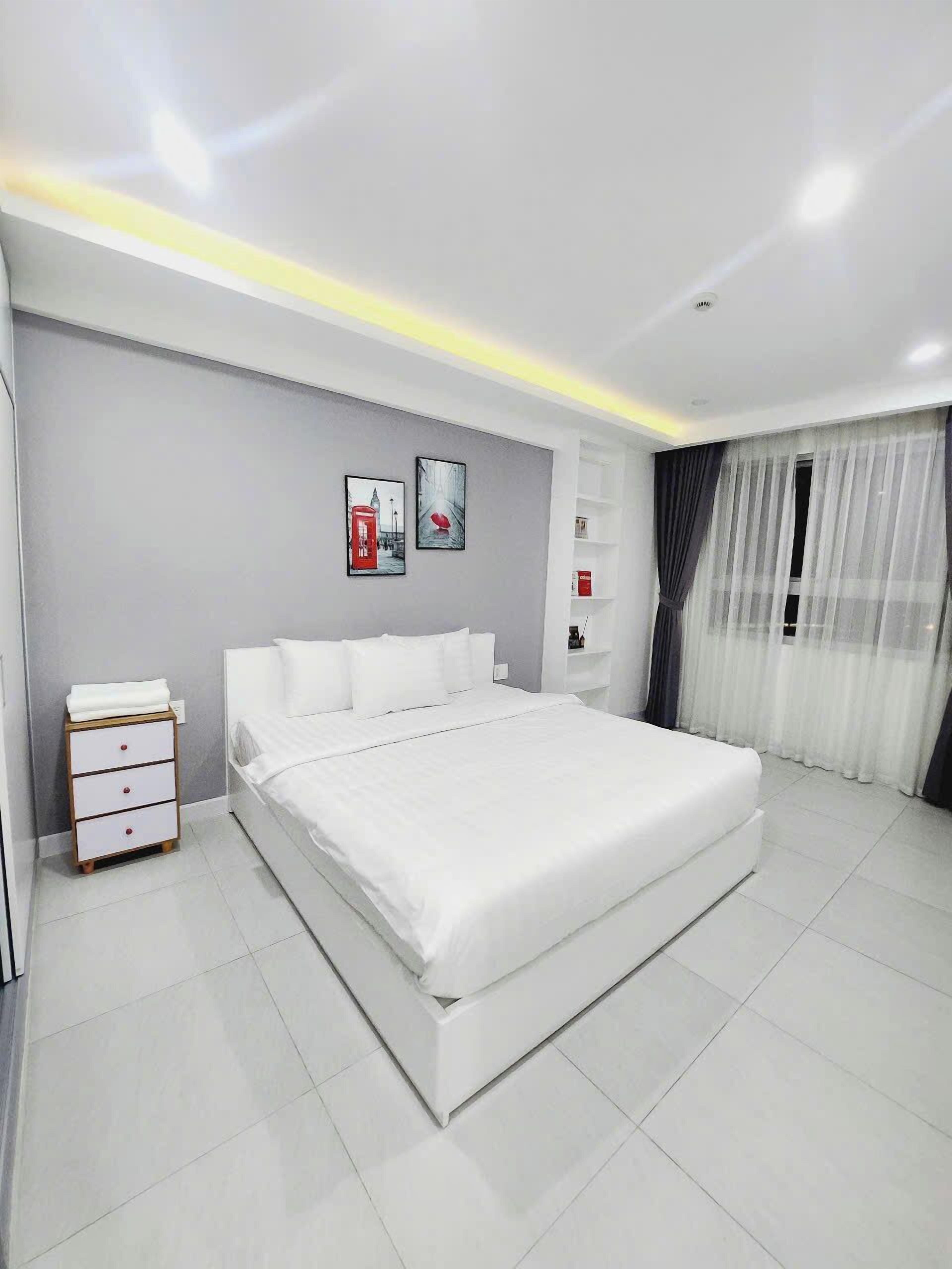 Căn hộ Deluxe, 3 phòng ngủ | Bộ đồ giường cao cấp, nệm cao su hoạt tính (memory foam) 