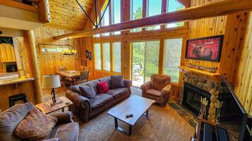 Télévision, cheminée