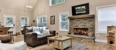 TV connectée, cheminée