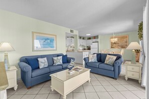 TV - B515 Charming 2BR Condo | Ocean Views + Steps to Indoor Pool (Myrtle Beach)