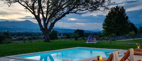 A heated pool