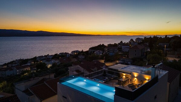 A heated pool