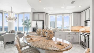 Condo, 3 Bedrooms | Private kitchen | Fridge, oven, coffee/tea maker