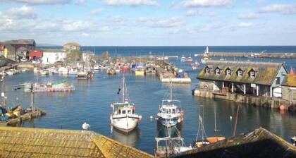 The Pilchard Press, The Pilchard Press on Harbourside in Mevagissey Village with FREE Parking