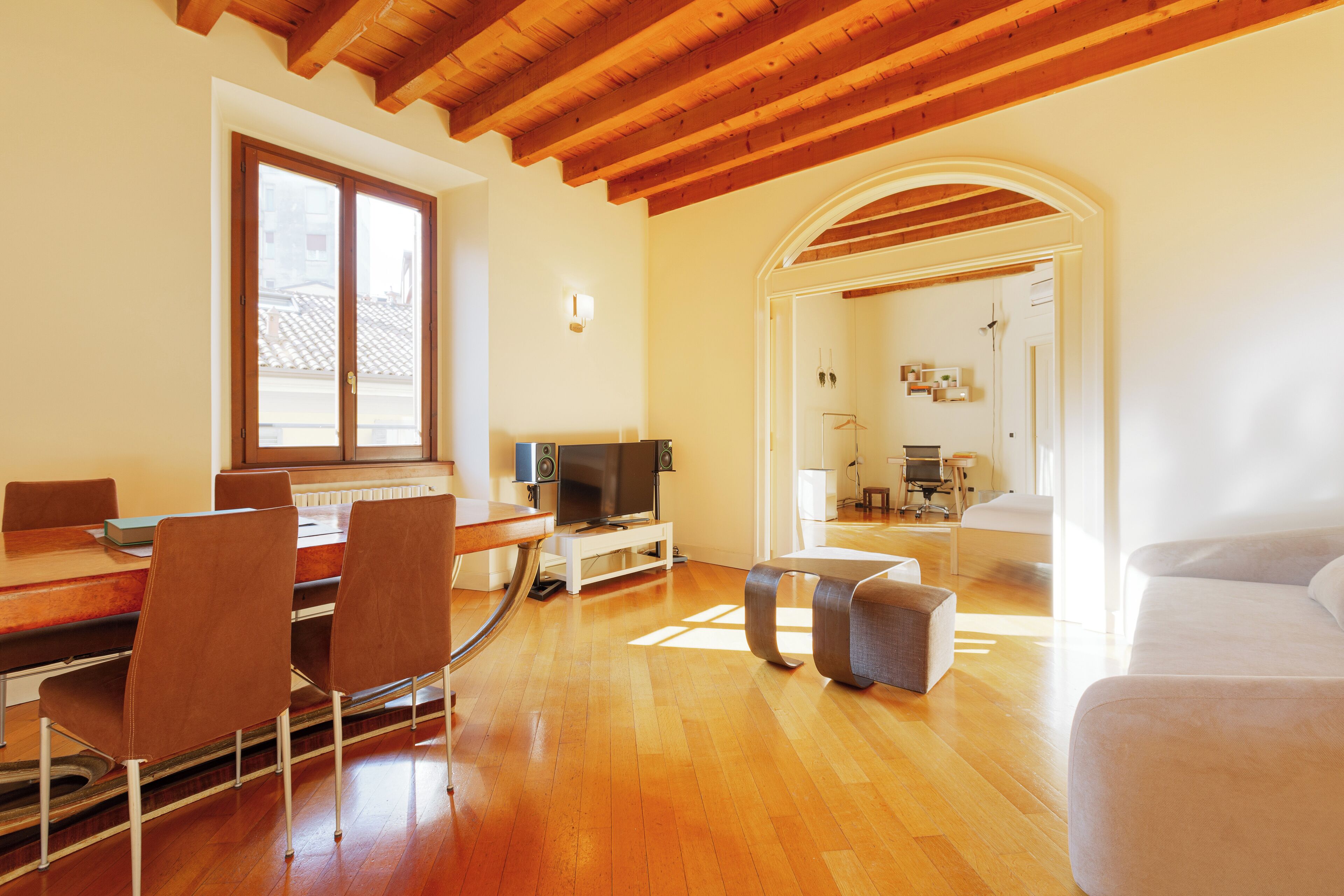 Appartamento con 1 Camera da Letto, Via Anfiteatro 12 | Area soggiorno | TV a schermo piatto