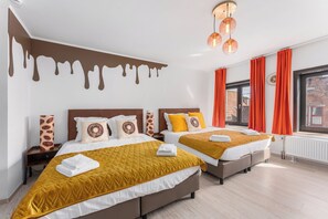 家庭四人房 | 免費搖籃/嬰兒床、免費無線上網、床單