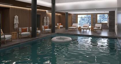 Wifi, Ă 10m des pistes de ski, vue montagne, piscine, sauna, hammam, terrasse, balcon, parking