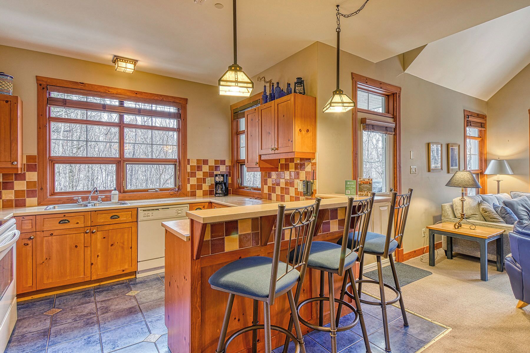 Family Condo | Private kitchen | Full-size fridge, microwave, oven, stovetop