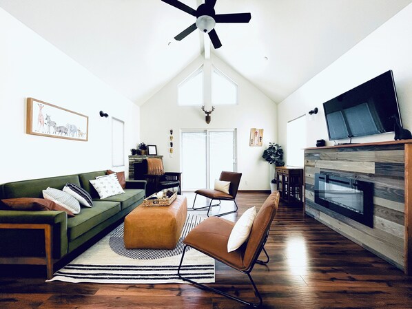 TV connectée, cheminée