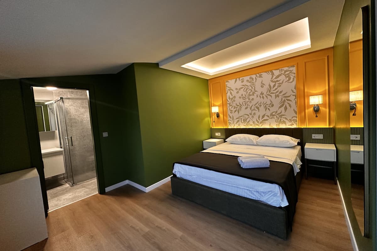 1 bedroom, 1 lounge with kitchen and terrace | 1 camera, biancheria da letto di alta qualità, una cassaforte in camera