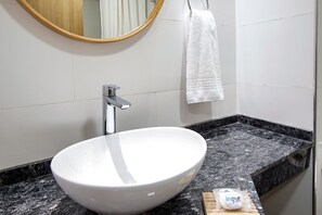 Hair dryer, towels