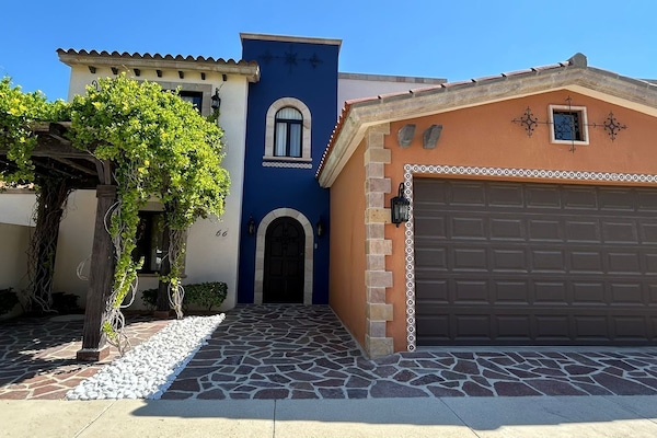 Garage and street parking.
1 parking spot for a golf cart or off road vehicle