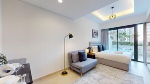 1 slaapkamer, een strijkplank/strijkijzer, wifi, beddengoed