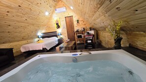 Cabana lua de mel, varanda | Banheira de hidromassagem particular