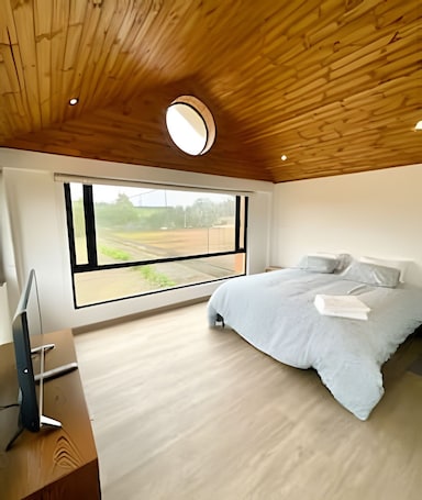 Cabin | 2 bedrooms, laptop workspace, free WiFi. Cabaña Privada 3 Represa del Sisga