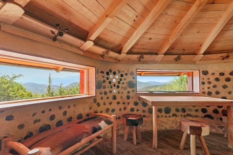 Interior. Caravan 'Case Africaine' with Mountain View, Shared Terrace and Wi-Fi