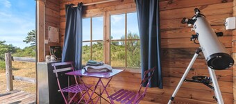 Chalet 'Cabane Aux Étoiles' con vistas a la montaña, terraza privada y jardín compartido