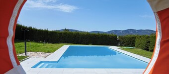 Casa di campagna 'Casa Los Órganos' con vista sulle montagne, piscina in comune e aria condizionata
