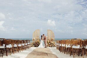Outdoor banquet area