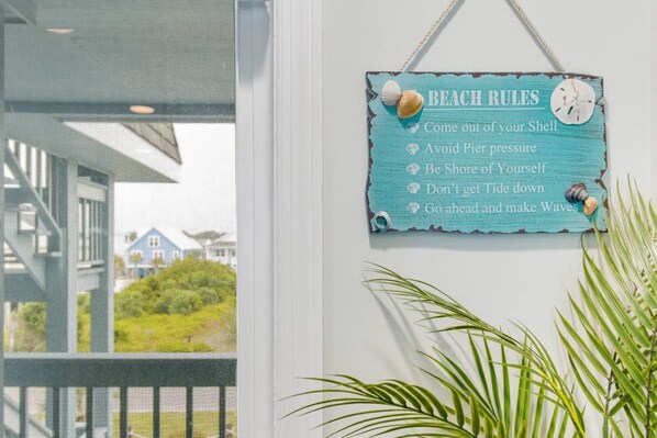 Interior - Ocean Views • Steps To Beach • 2ND ROW End-Unit w/ Extra Privacy & Space (Oak Island)