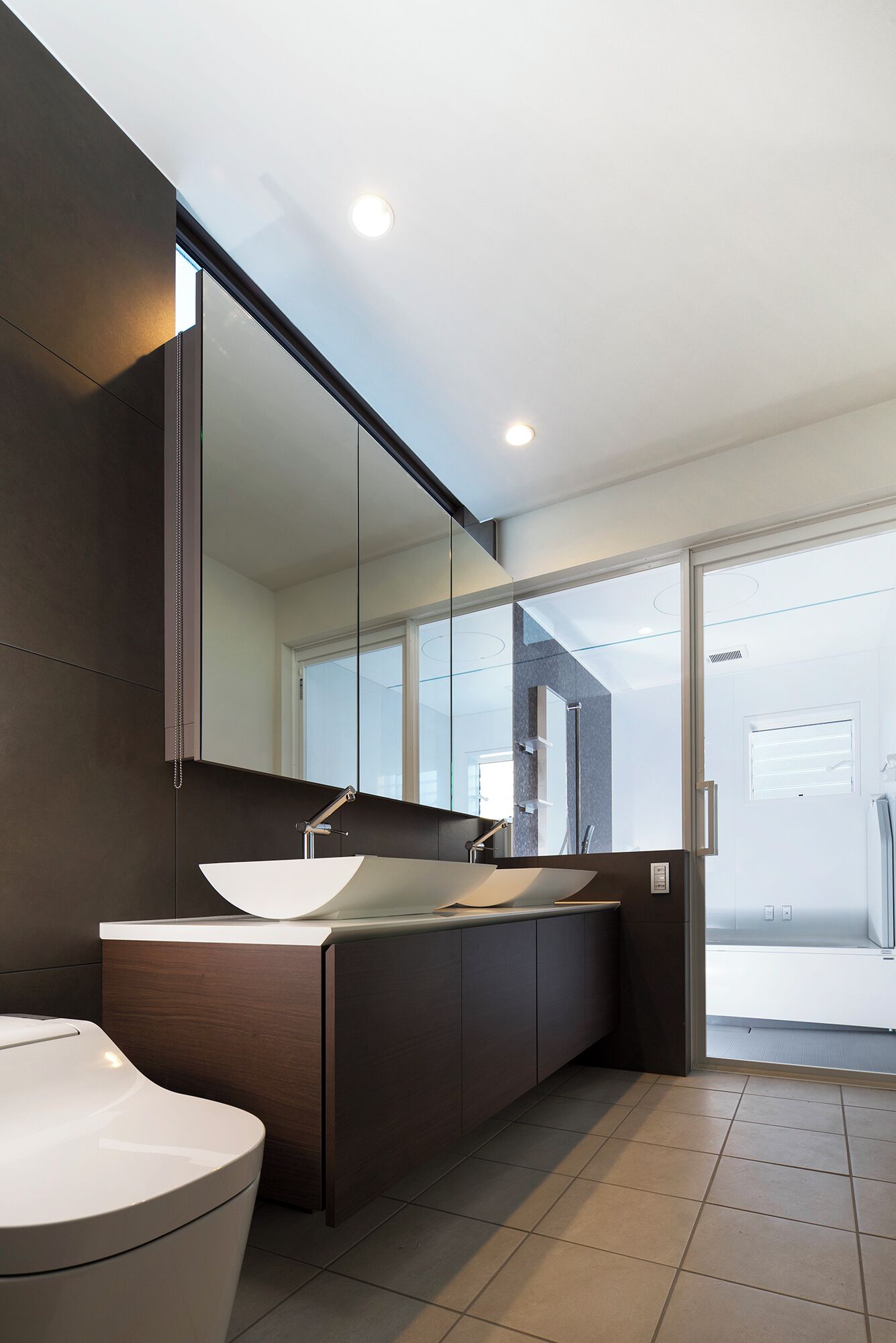 Hair dryer, slippers, towels, soap