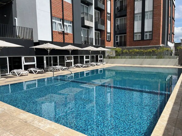 Outdoor pool, a heated pool