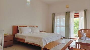 Individually decorated, individually furnished, desk, blackout drapes