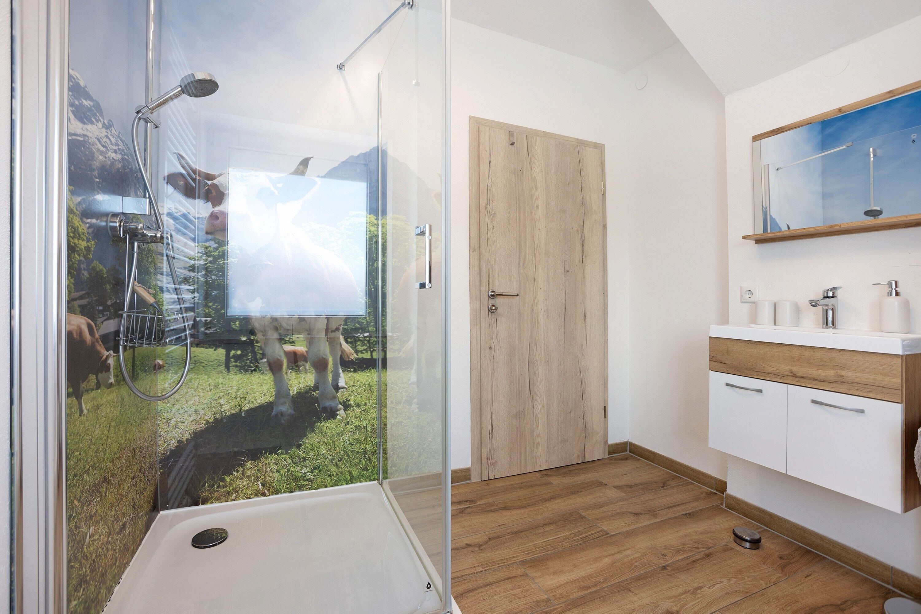 Dusche, Haartrockner, Handtücher