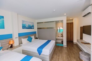 Deluxe Double or Twin Room, Balcony | Premium bedding, minibar, laptop workspace, soundproofing