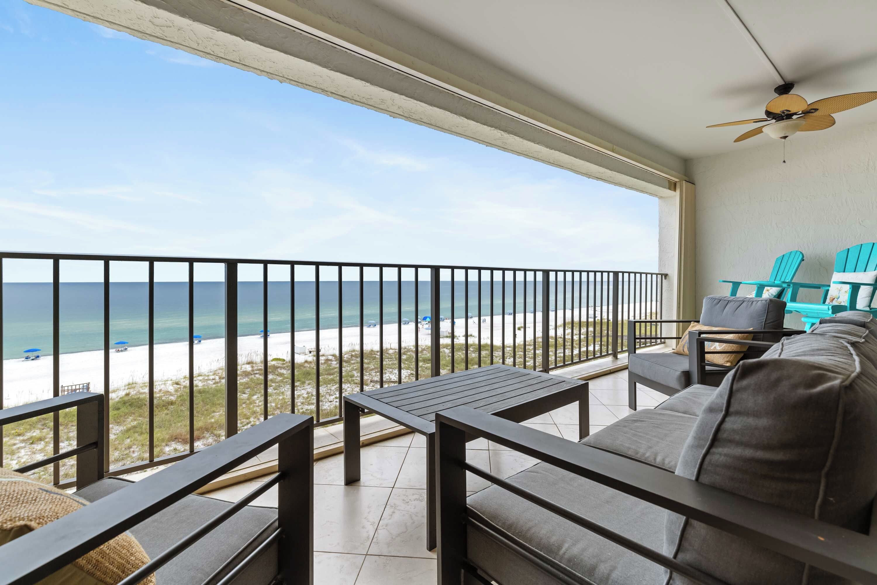 You’re gonna be spending a lot of time out here. We can feel it. Soak in this gorgeous coastal view right from your spacious balcony. 