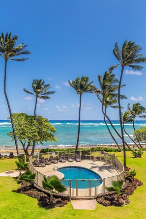 Pool - Kailani #213, Oceanfront, Sunrise and Moon Rise Views! (Kapaa)