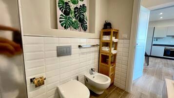 Dusche, Haartrockner, Bidet, HandtĂŒcher