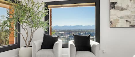 Smart TV, fireplace, printers