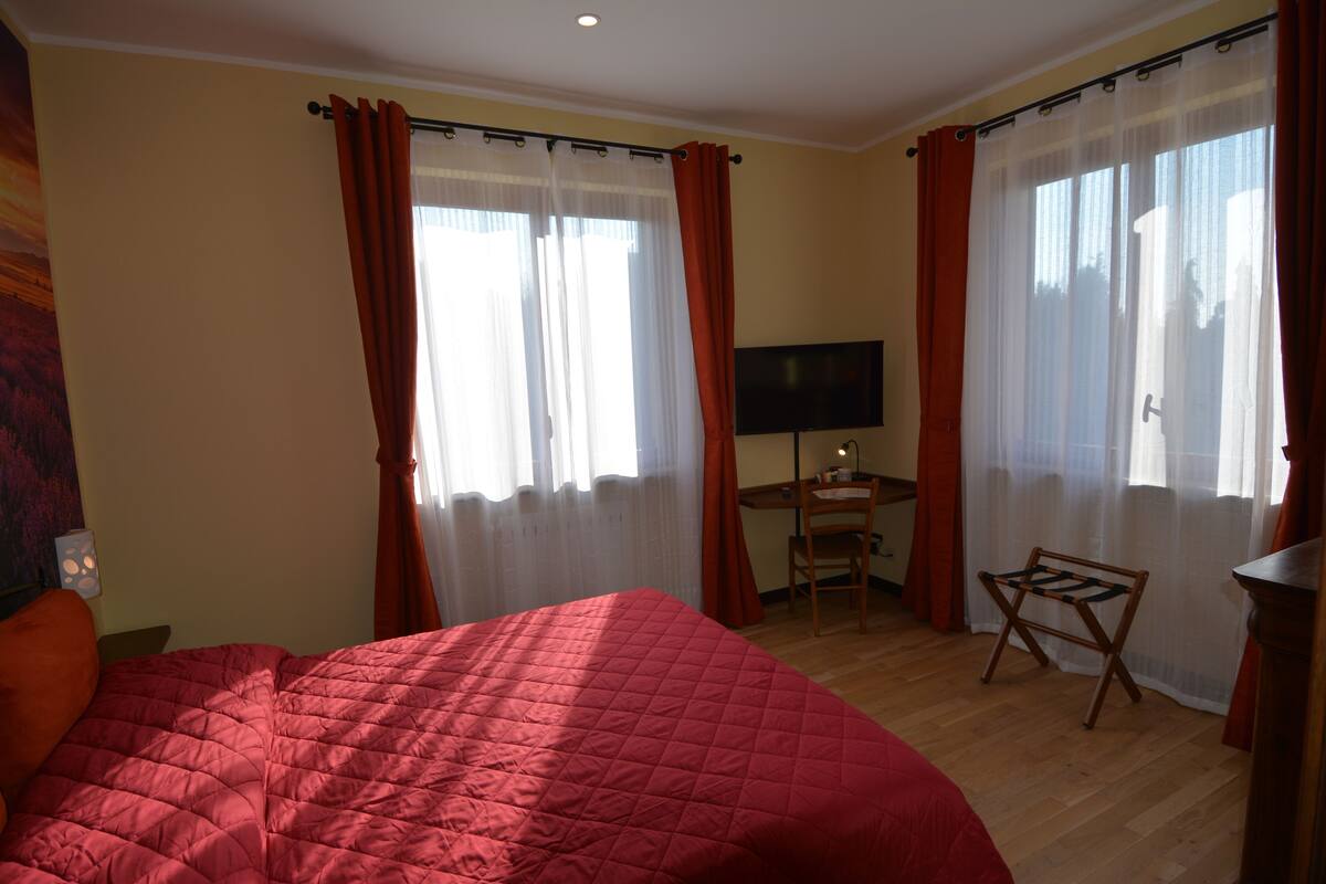 Camera doppia, vista giardino | Biancheria da letto di alta qualità, materassi in memory foam